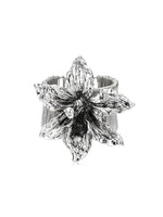 Metal Floral Open Bangle