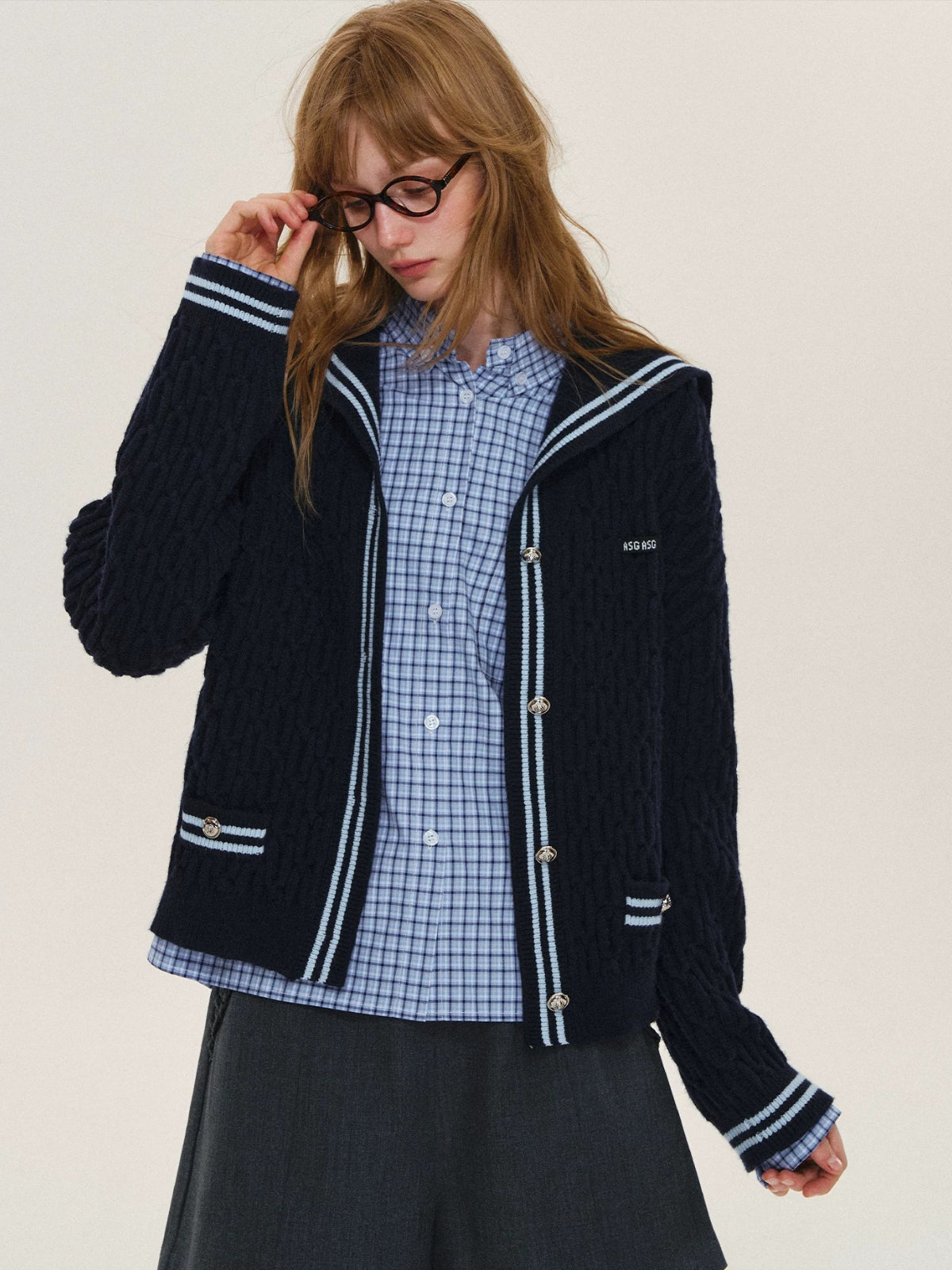 Blue Check Long Sleeve Shirt