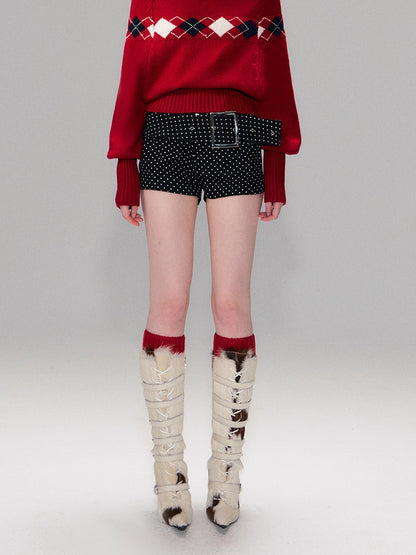 Polka Dot Belt Shorts