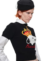 Snoopy Jacquard Wool Knit Sweater