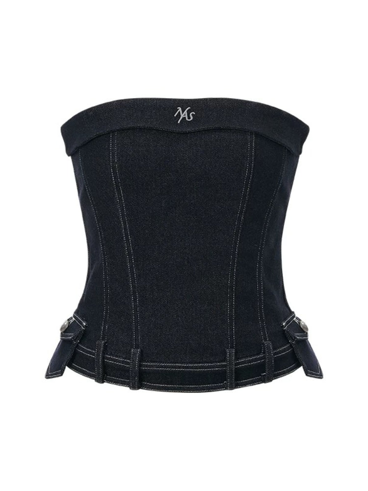 Wander Denim Tube Top