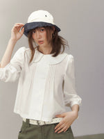 Doll Collar Seven Sleeve Shirt