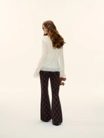 Layered Lace Trim Knit Top