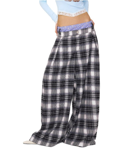 Manchester Plaid Wide Pants