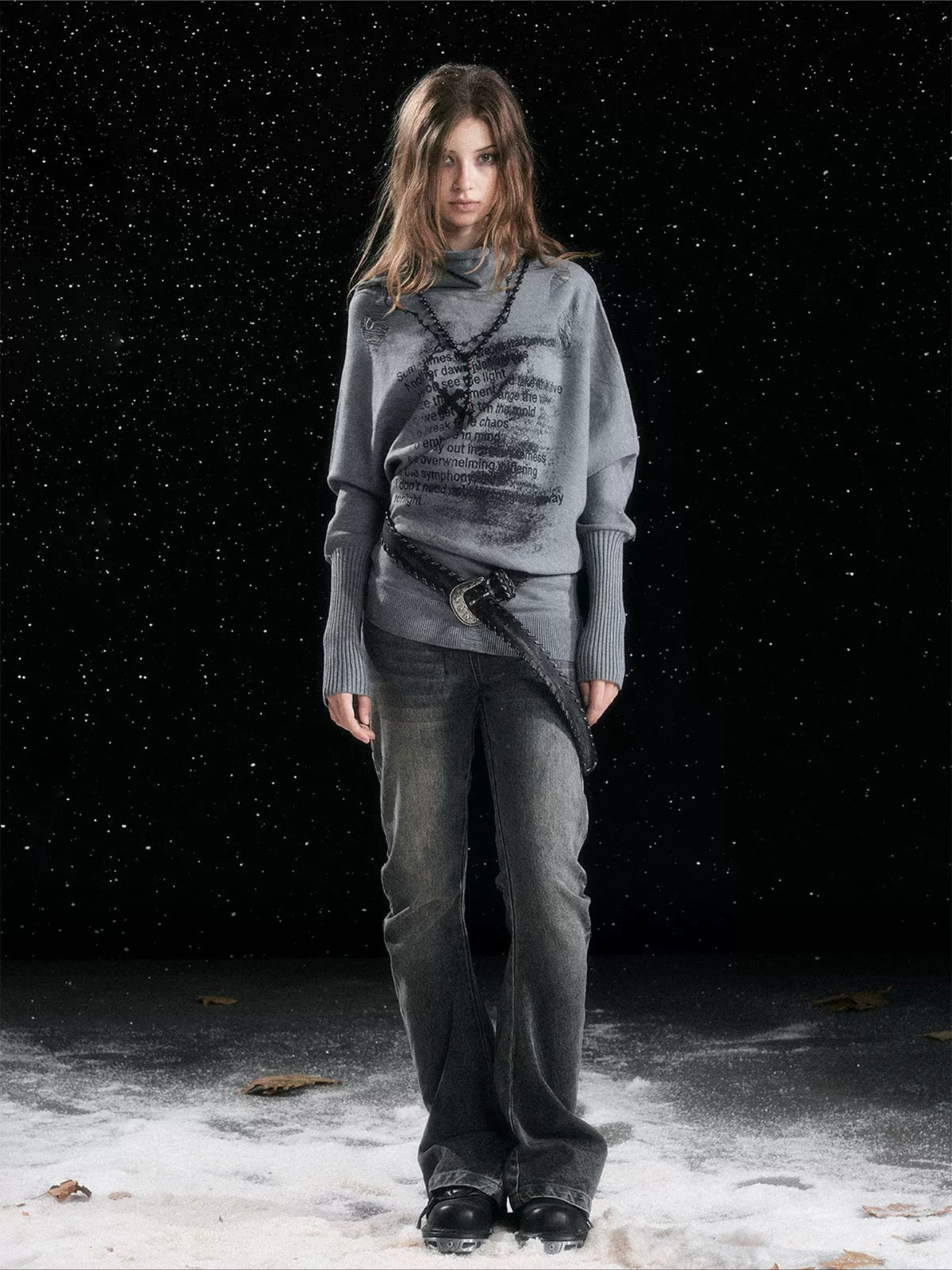 Asymmetric Chain Sweater