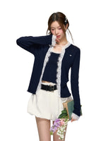 Lace Knit Cardigan Set
