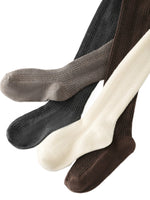 Cable Knit Wool Footed Tights