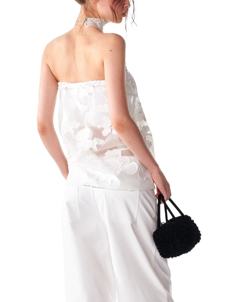 White Shell Transparent Bustier