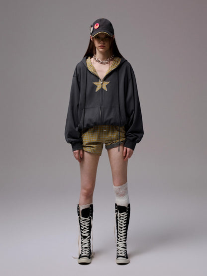 Striped Cotton Lounge Shorts