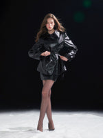Vintage Oversized Waist-Cinching Leather Jacket