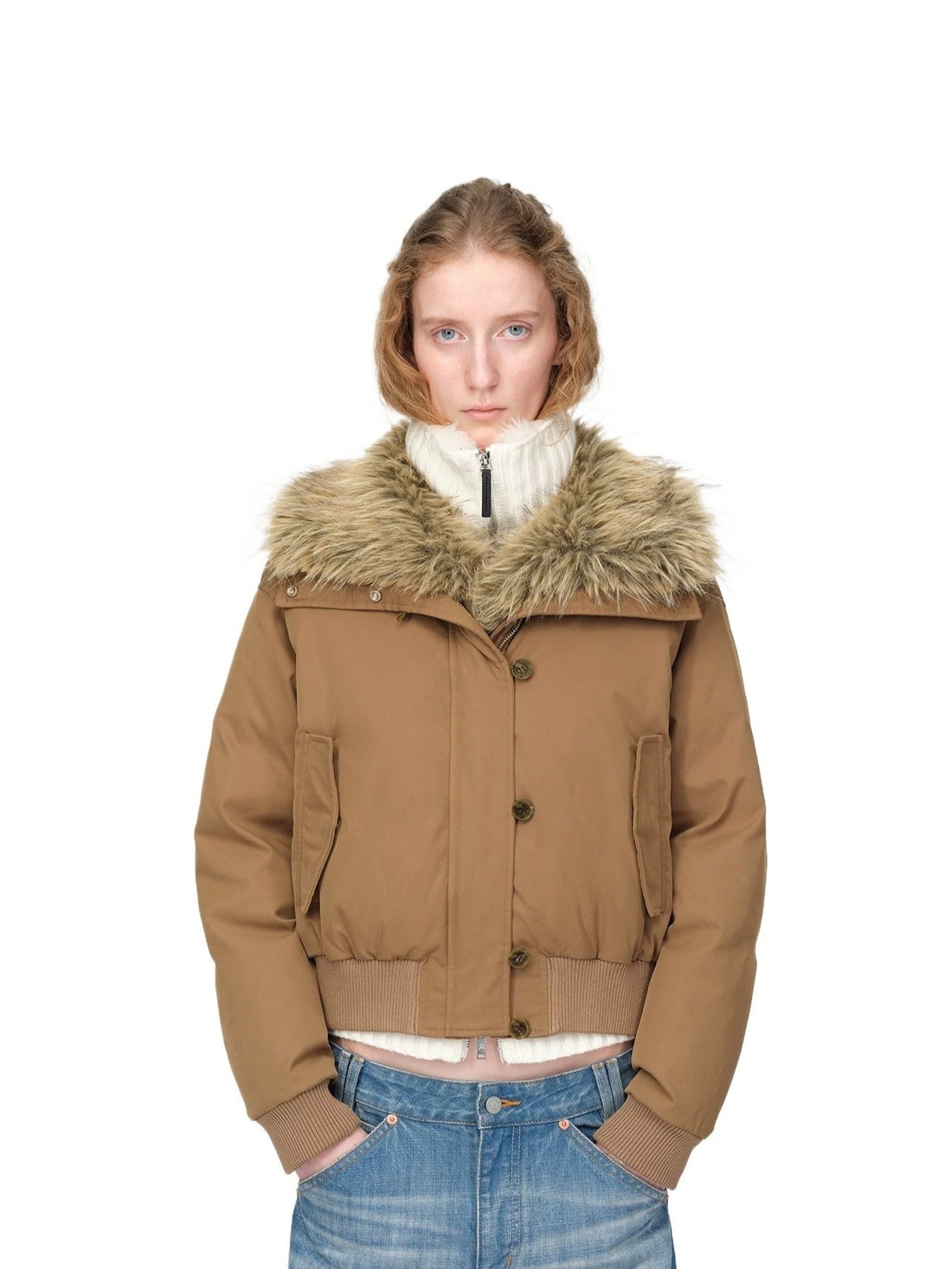 Oversized Fur Collar Down Jacket