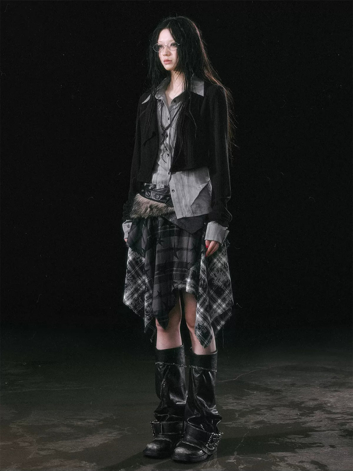 Star Plaid Skirt