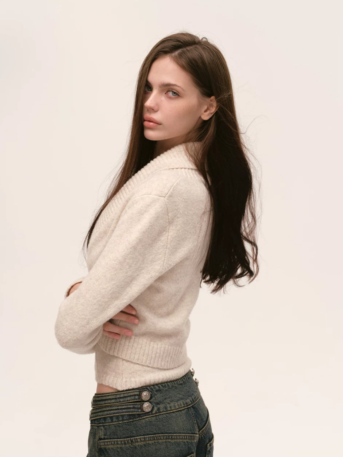 Fur Trimmed Camisole &amp; Cardigan Set