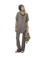 Striped Turtleneck Hoodie Set