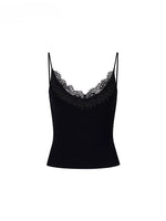 Lace Trim Cropped Cami Top