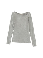 Off-Shoulder Draped Tee