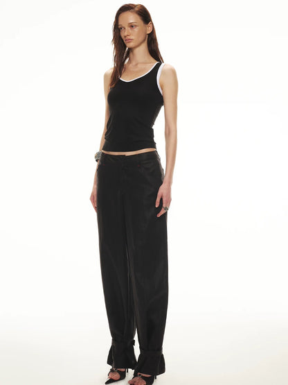 Sequin Contrast Tank Top