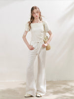 Asymmetric Lace Knit Top