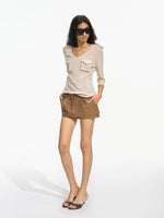 V Neck Knit Top