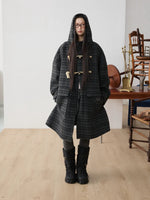 Wool Blend Hooded Duffle Coat