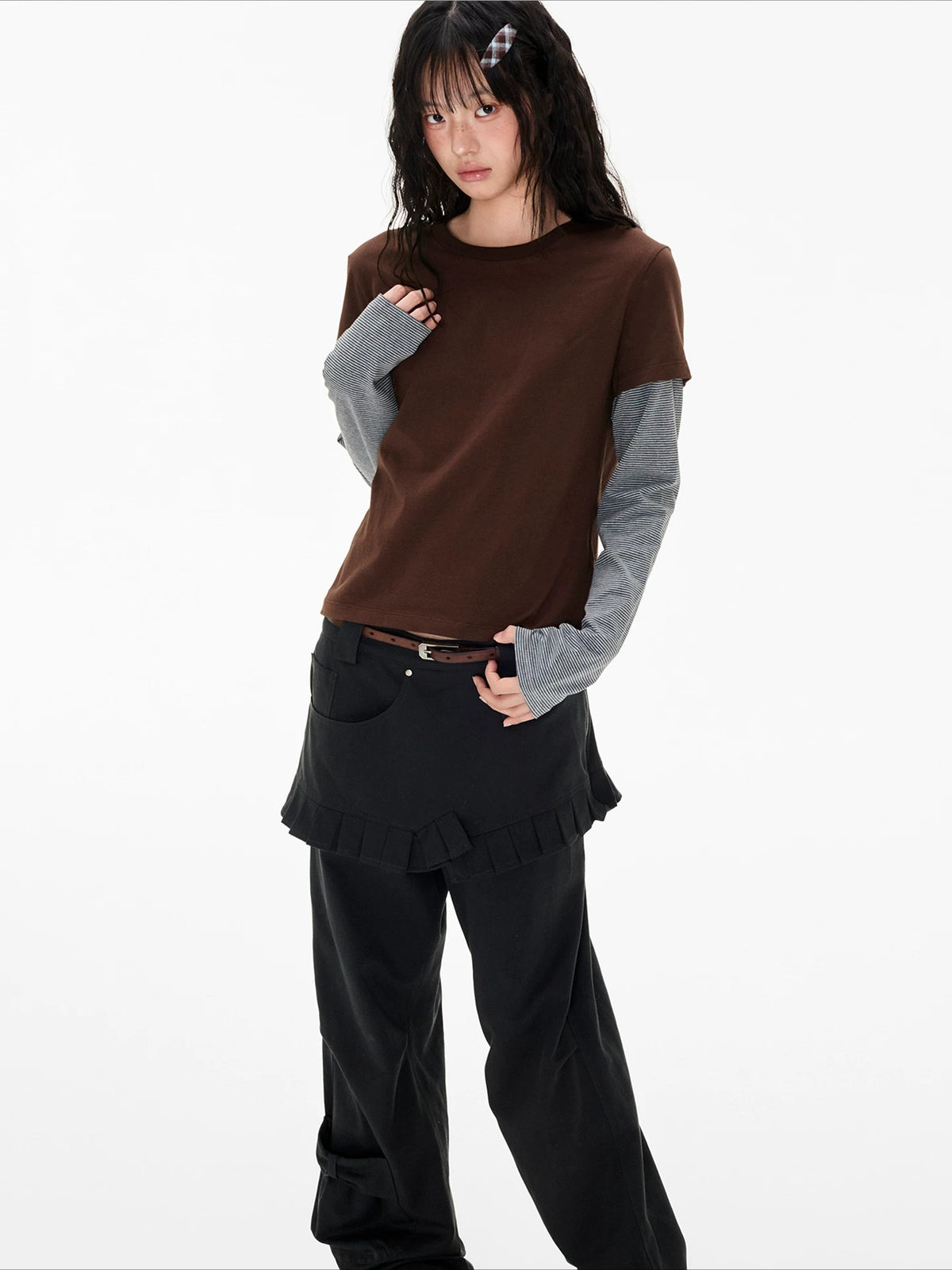Faux Layered Stripe Tee