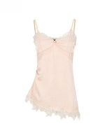Asymmetric Lace Satin Camisole