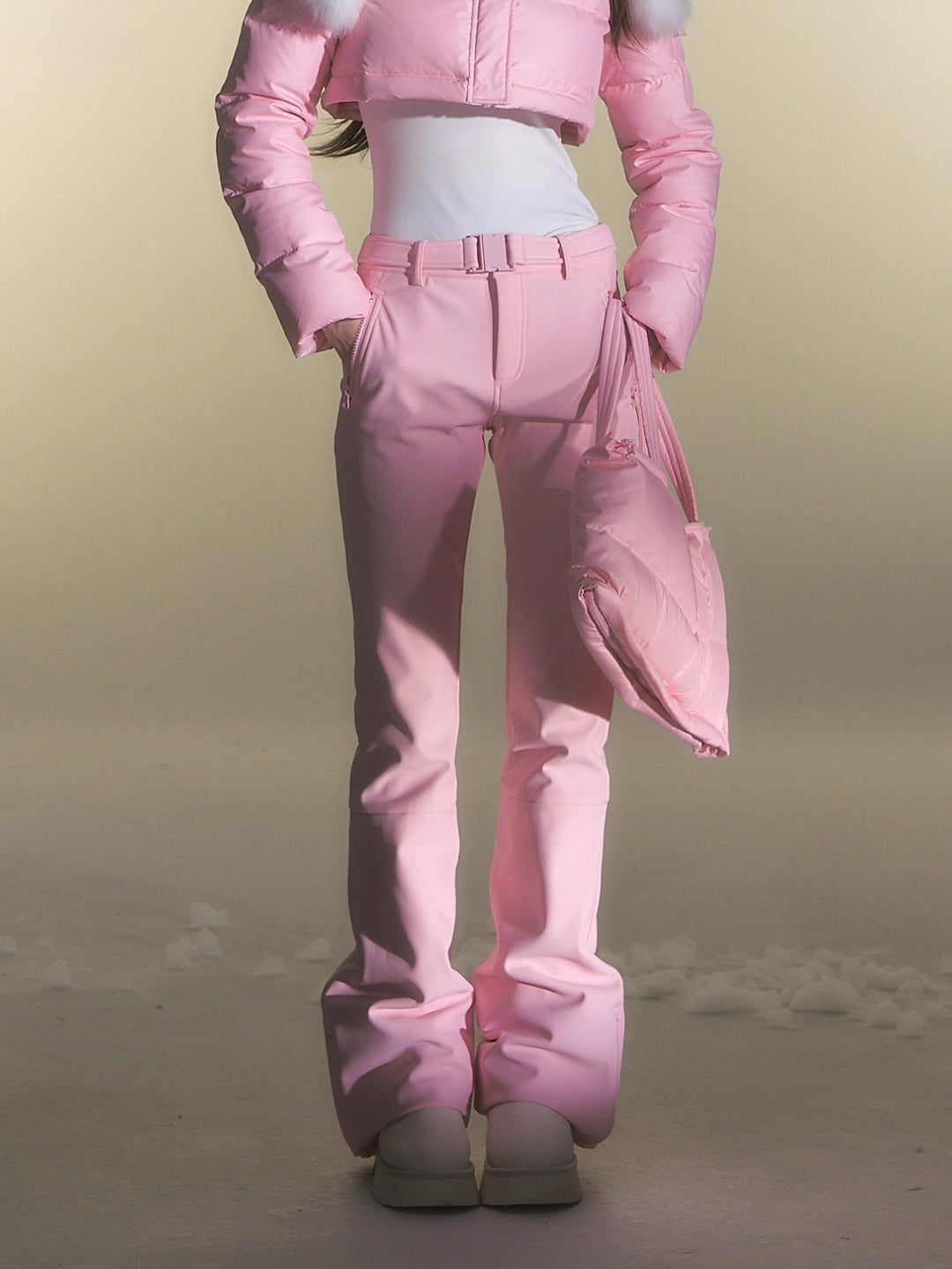 White Duck Down Three-Proof Fabric Down Jacket &amp; Pants Set