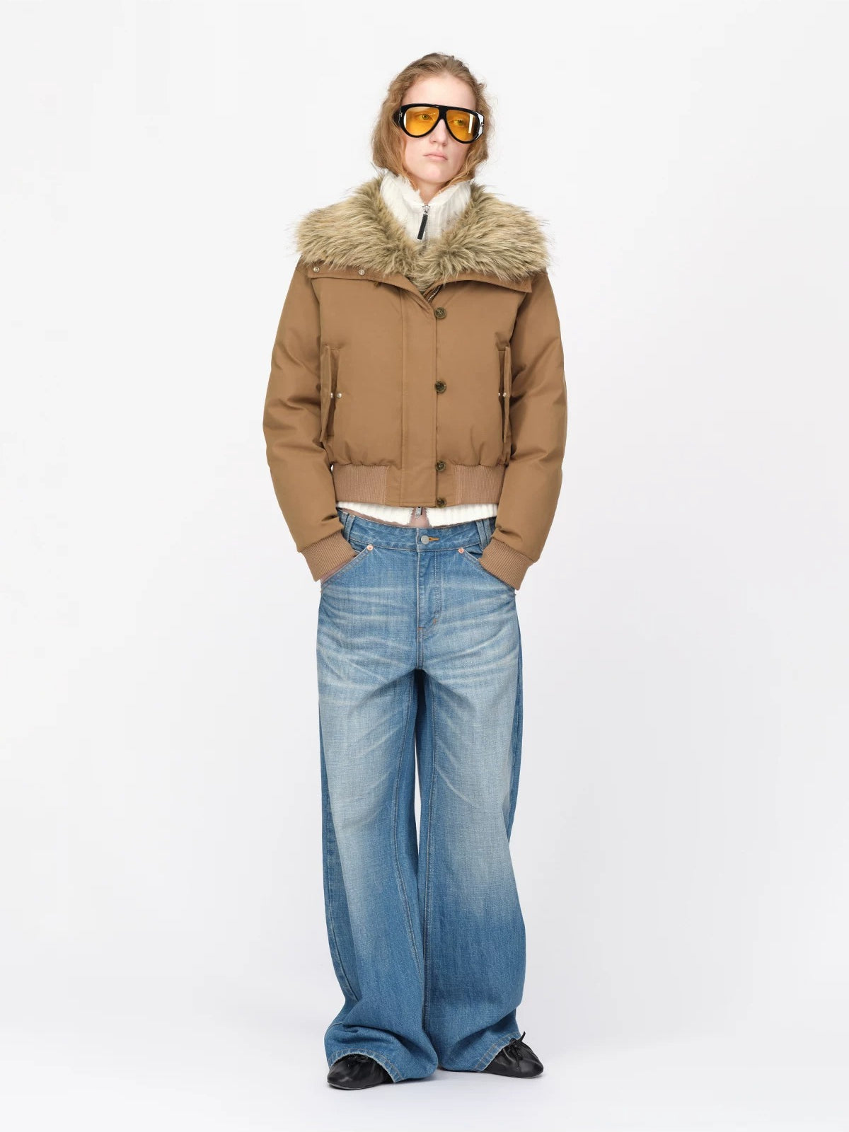 Vintage Washed Straight Leg Jeans
