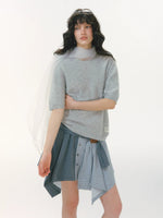 Vintage Plaid Asymmetric Skirt