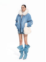 Lynx Denim Puffer Jacket