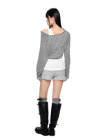 Asymmetric Striped Layering Top