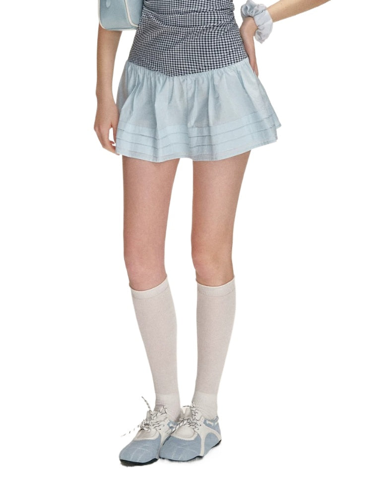 Plaid Bubble Skirt