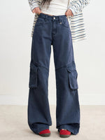High Waist Cotton Cargo Pants
