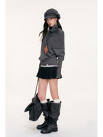 Cape Cut Turtleneck Batwing Sweater