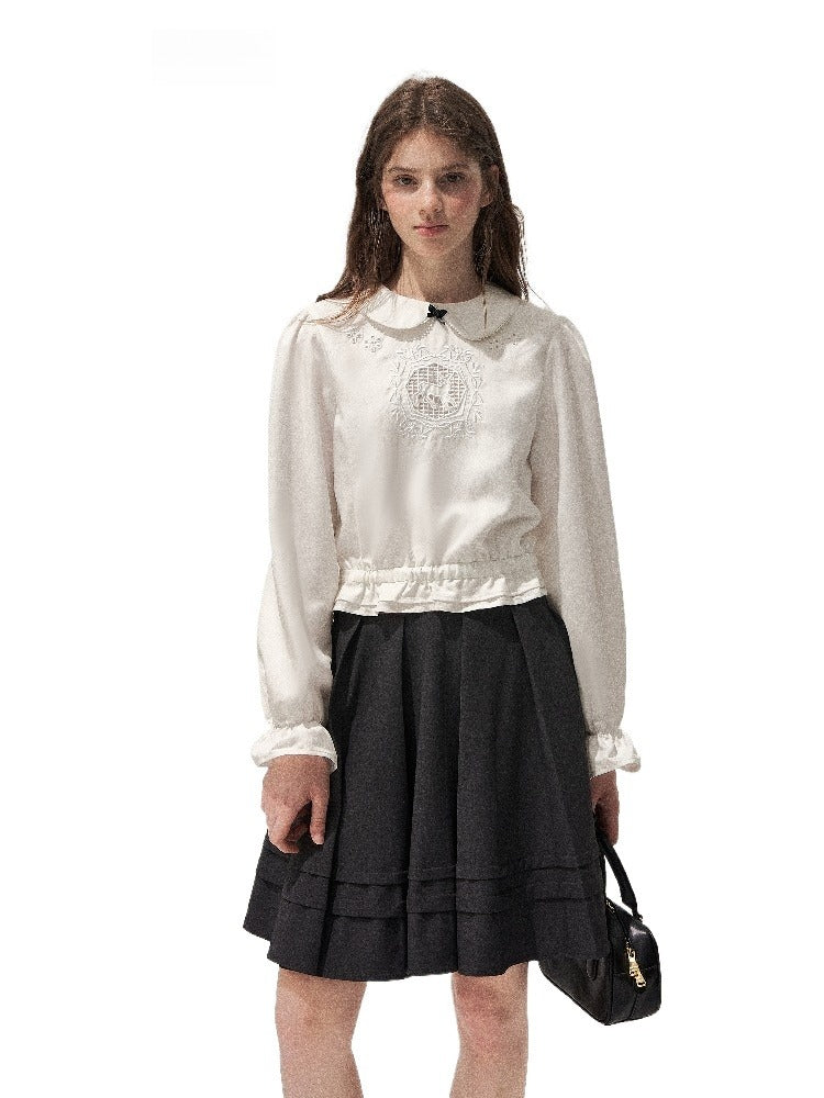 Peter Pan Collar Deer Reversible Shirt