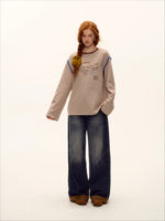 Striped Embroidered Cotton Blend T-shirt