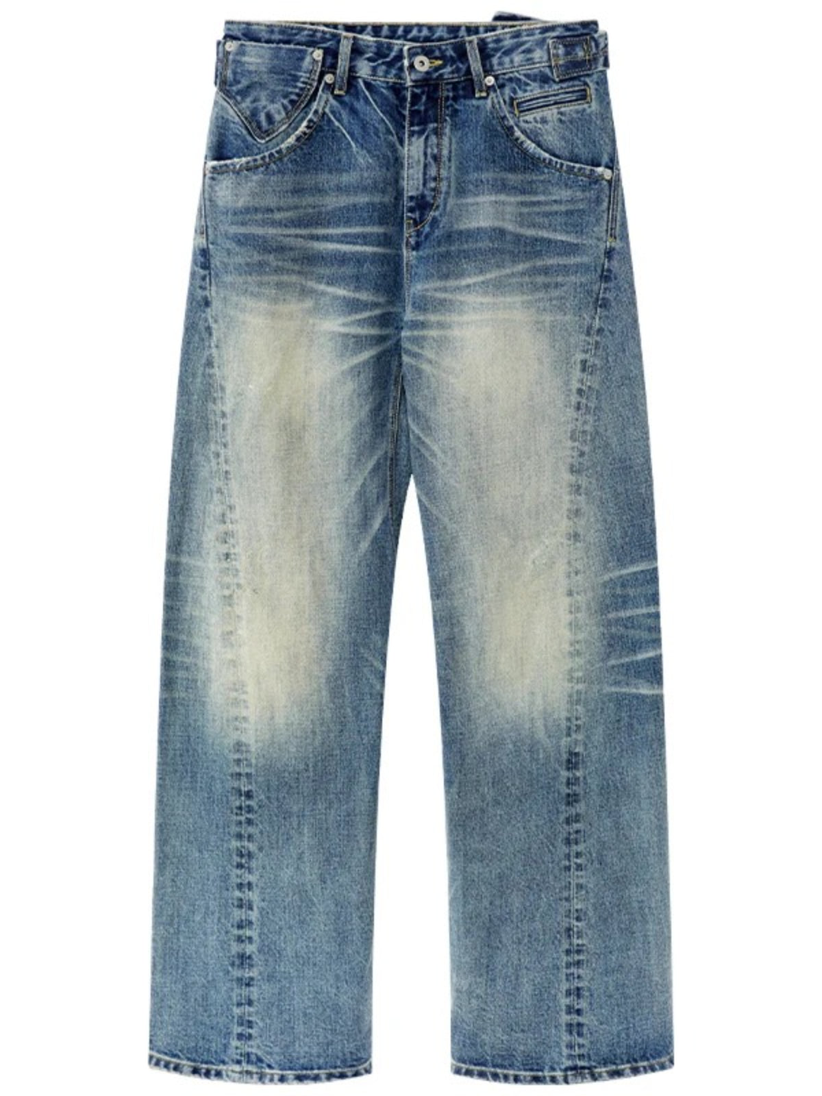 Washed Straight Jeans