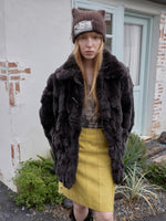 Rex Rabbit Patchwork Fur Jacket