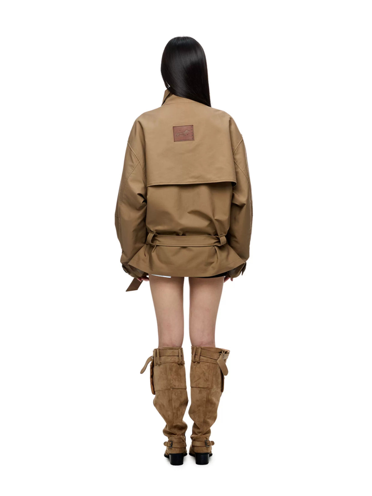 Vintage Oversized Lapel Trench Jacket