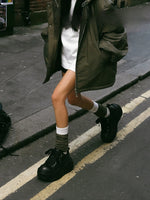 Distressed Platform Sneakers