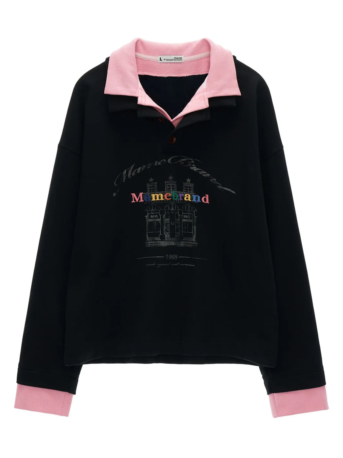 Polo Collar Oversized Sweatshirt