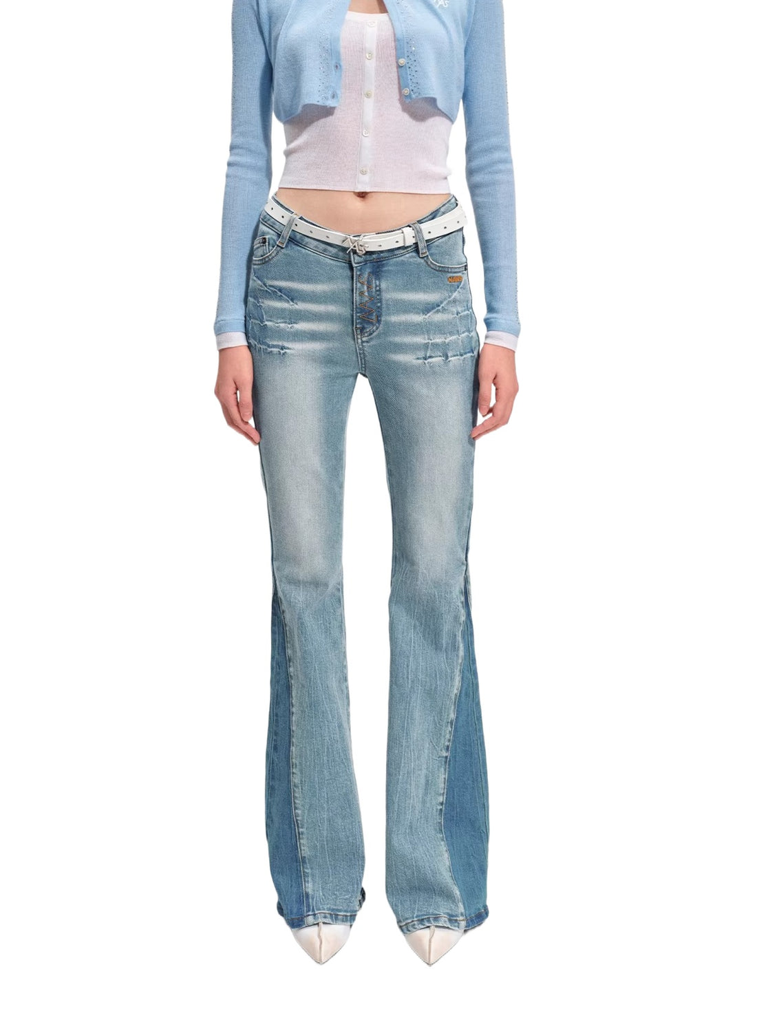 Equestrian Washed Flared Jeans