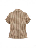 Plaid Slim Short Sleeve Shirt