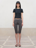 Regular-Shoulder Round Neck Short-Sleeve T-Shirt
