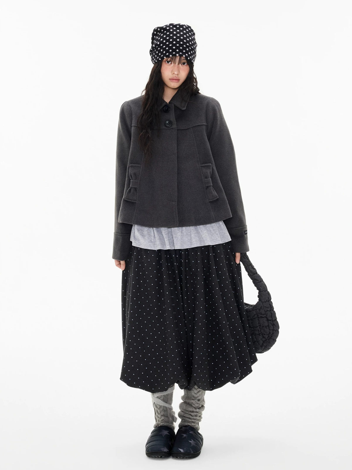 Korean Wool Blend Short Coat