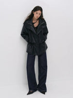 Urban Textured PU Down Jacket