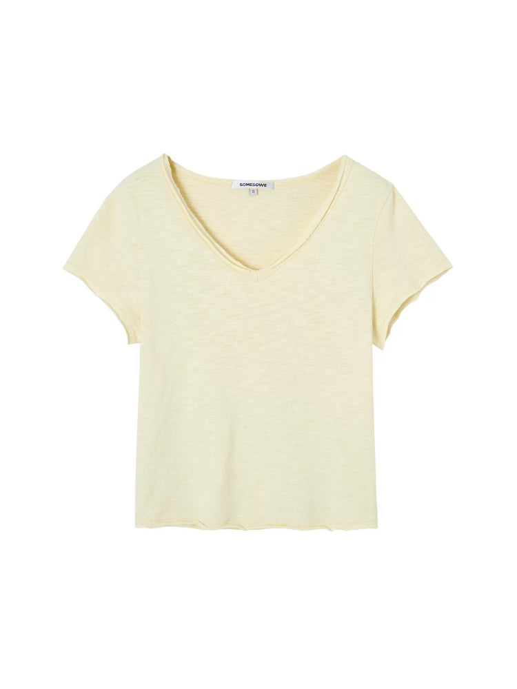 Slub Cotton V Tee