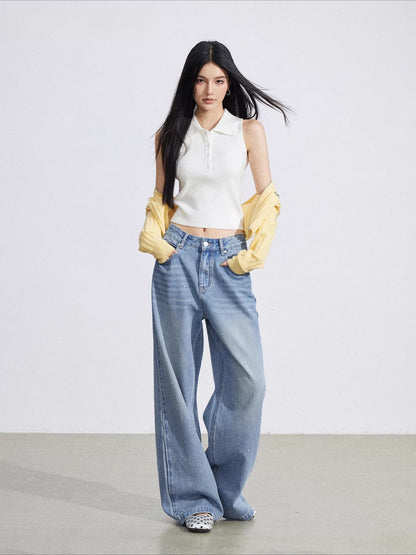 Contrast Polo Knit Set