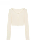 Sheer Single-Button Cardigan