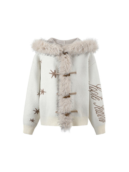 Hooded Toggle Knit Jacket